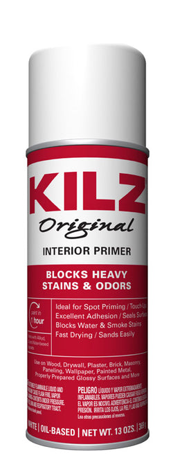 KILZ Original White Flat Oil-Based Aerosol Primer/Sealer 13 oz - PACK OF 12