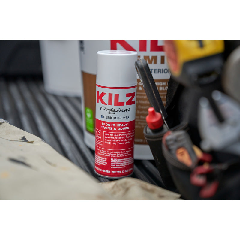 KILZ Original White Flat Oil-Based Aerosol Primer/Sealer 13 oz - PACK OF 12