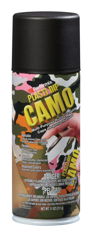 Plasti Dip Flat/Matte Camo Black Multi-Purpose Rubber Coating 11 oz oz