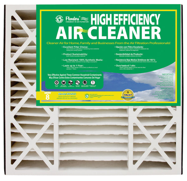 AAF Flanders 20 in. W X 20 in. H X 5 in. D Synthetic 8 MERV Pleated Air Filter 2 pk